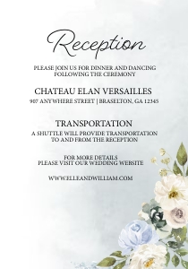 Peachy Garden Reception Insert (Dark): Peachy Garden Wedding Invitation (Bundle) Dark