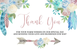 Boho Dreams Thank You Card - Boy: Boho Dreams Baby Shower Invitation - Boy (Bundle)