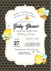 Bee Baby Shower Invitation -2: Bee Baby Shower Invitation -2 (Bundle)