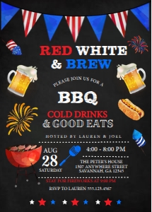 4th of July BBQ Invitation - 2: 4th of July BBQ Invitation-2