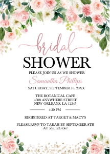 Peachy Floral Bridal Invitation -2: Peachy Floral Bridal Invitation -2