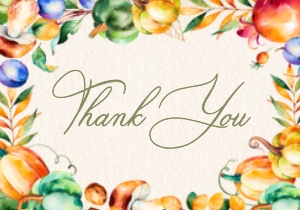Colorful Harvest Thank You -1 design preview