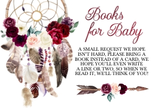 Burgundy Boho Books For Baby -1: Burgundy Boho Book For Baby -1