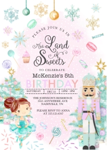 Land of Sweets Birthday Invitation -2: Land of Sweets Birthday Invitation -2