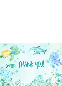 Splash Thank  You -1 (Folded): Splash Birthday Invitation -1 (Bundle)
