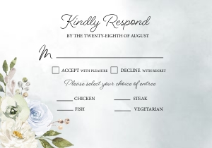 Peachy Garden RSVP Insert (Dark): Peachy Garden Wedding Invitation (Bundle) Dark