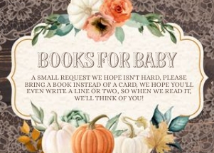 Rustic Dark Wood Books For Baby Insert: Rustic Dark Wood Baby Shower Invitation (Bundle)