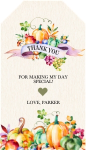 Colorful Harvest Favor Tag: Colorful Harvest Second Birthday Invitation -1 (Bundle)