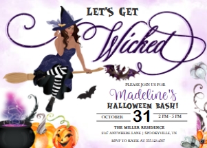 Let's Get Wicked Halloween Invitation -1: Let's Get Wicked Halloween Invitation -1