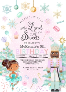 Land of Sweets Birthday Invitation -3: Land of Sweets Birthday Invitation -3