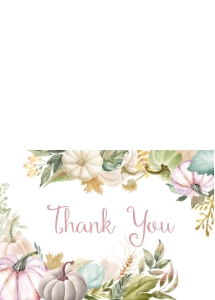 Soft Fall Pumpkin Thank You -2 (Folded): Soft Fall Pumpkin Birthday Invitation -2 (Bundle)