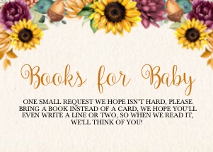 Autumn Sunflower Books For Baby Insert: Autumn Sunflower Books For Baby-1