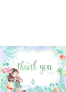 Under The Sea Thank You -4 (Folded): Under The Sea Birthday Invitation -4 (Bundle)