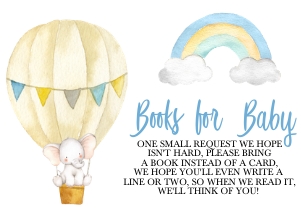 Elephant Books For Baby -1: Elephant Baby Shower Invitation -1 (Bundle)