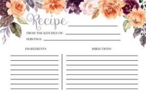 Peach Plum Floral Recipe Instructions: Peach Plum Floral Bridal Shower Invitation -2 (Bundle)