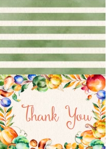 Colorful Harvest Thank You -2 (Folded): Colorful Harvest Second Birthday Invitation -1 (Bundle)