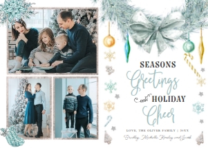 Ice Blue Christmas Photo Invitation: Ice Blue Christmas Photo Invitation