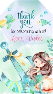 Under The Sea Favor Tag -4: Under The Sea Birthday Invitation -4 (Bundle)