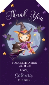 Little Witch Halloween Favor Tag-4: Little Witch Favor Tag -4