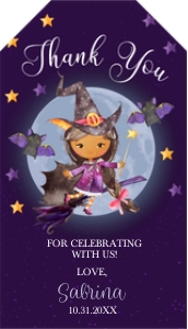Little Witch Halloween Favor Tag-2: Little Witch Favor Tag -2