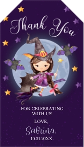 Little Witch Halloween Favor Tag-1: Little Witch Favor Tag -1