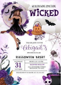 Wicked Halloween Party Invitation -1: Wicked Halloween Party Invitation -1
