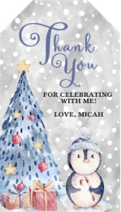 Little Penguin Winter Onederland Favor Tag: Little Penguin Winter Onederland Favor Tag