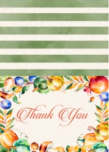 Colorful Harvest Thank You -3 (Folded): Colorful Harvest Thank You -3