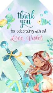 Under The Sea Favor Tag -1: Under The Sea Birthday Invitation -1 (Bundle)
