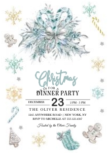 Ice Blue Christmas Invitation -2: Ice Blue Christmas Invitation -2