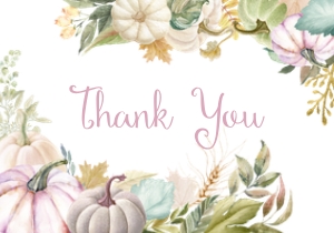 Soft Fall Pumpkin Thank You -2: Soft Fall Pumpkin Birthday Invitation -2 (Bundle)