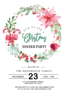 Jolly Christmas Dinner Invitation -2: Jolly Christmas Dinner Invitation -2
