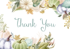 Soft Fall Pumpkin Thank You -1: Soft Fall Pumpkin Baby Shower Invitation -1 (Bundle)