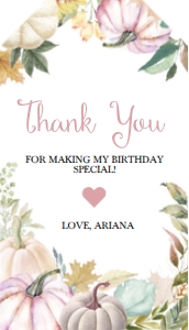 Soft Fall Pumpkin Favor Tag-2: Soft Fall Pumpkin Birthday Invitation -2 (Bundle)