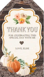 Rustic Dark Wood Favor Tag: Rustic Dark Wood Birthday Invitation (Bundle)