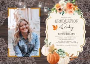 Rustic Dark Wood Graduation Photo Invitation: Rustic Dark Wood Graduation Photo Invitation