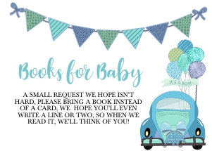 Drive By Baby Shower Books For Baby -2: Drive By Baby Shower Invitation -2 (Bundle)