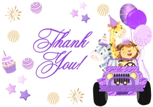 Drive By Birthday Parade Thank You -2: Drive By Birthday Invitation -2 (Bundle)