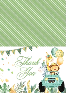 Drive By Birthday Parade Thank You-1 (Folded): Drive By Birthday Invitation -1 (Bundle)