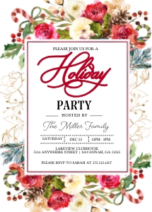 Be Merry Christmas Dinner Invitation -2: Be Merry Christmas Dinner Invitation -2