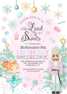 Land of Sweets Birthday Invitation -1 (Bundle) design preview