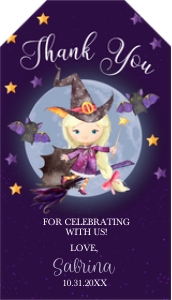 Little Witch Halloween Favor Tag-3: Little Witch Favor Tag -3