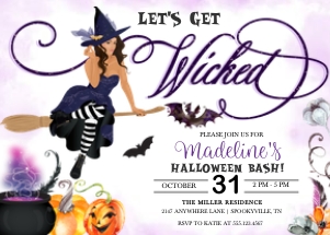 Let's Get Wicked Halloween Invitation -4: Let's Get Wicked Halloween Invitation -4