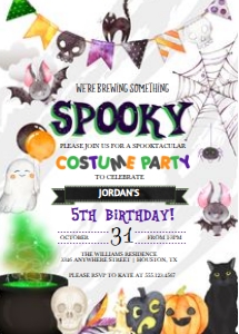 Spooky Costume Party Invitation-2: Spooky Costume Party Invitation-2