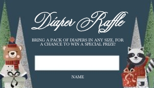 Christmas Forest Friends Diaper Raffle: Christmas Forest Friends Diaper Raffle