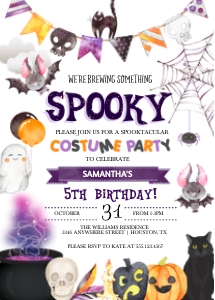 Spooky Costume Party Invitation -1: Spooky Costume Party Invitation -1