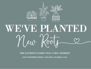 Minimal New Address Postcard -3: Minimal New Address Postcard -3