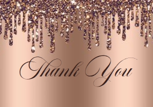 Bronze Glitter Drip Baby Feet Thank You: Bronze Glitter Drip Baby Feet Invitation (Bundle)