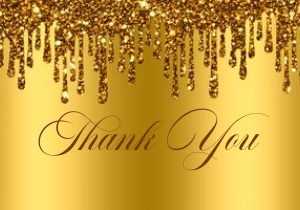 Gold Glitter Drip Baby Feet Thank You: Gold Glitter Drip Baby Feet Invitation (Bundle)