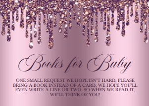 Mauve Glitter Drip Baby Feet Books For Baby: Mauve Glitter Drip Baby Feet Invitation (Bundle)